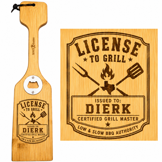 License to Grill Custom Engraved Grill Scraper