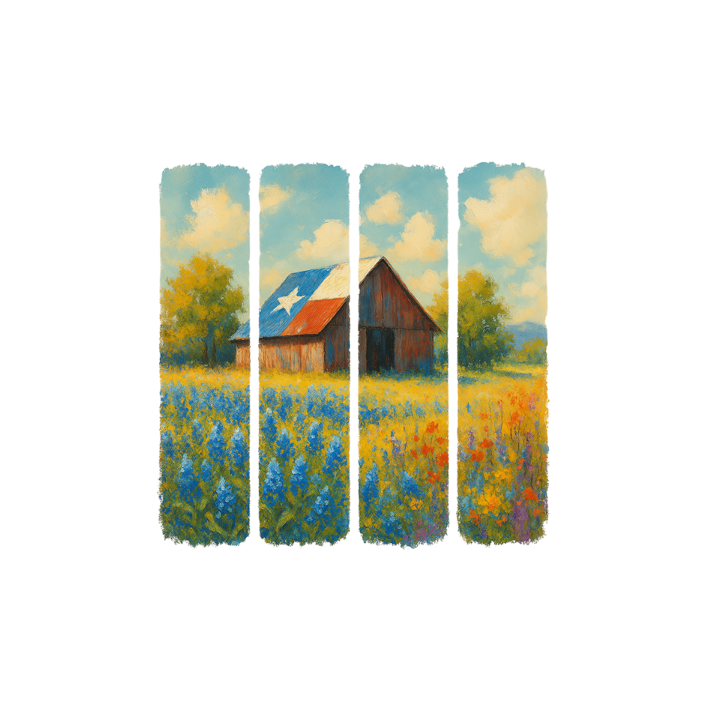 Bluebonnets & Barn Tote Bag