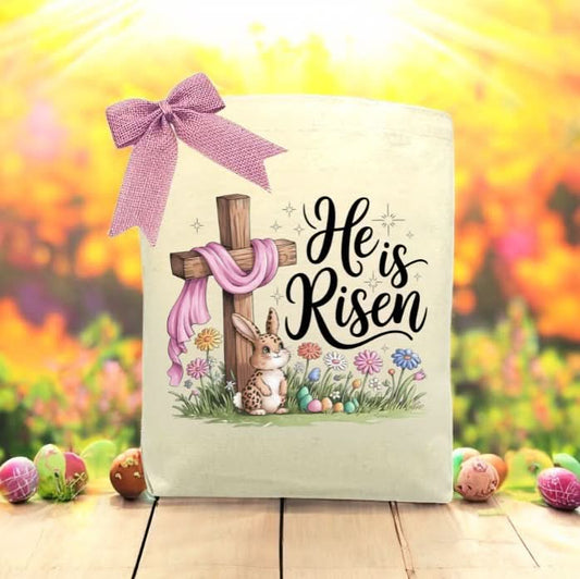 Risen Easter Bunny Gift Tote