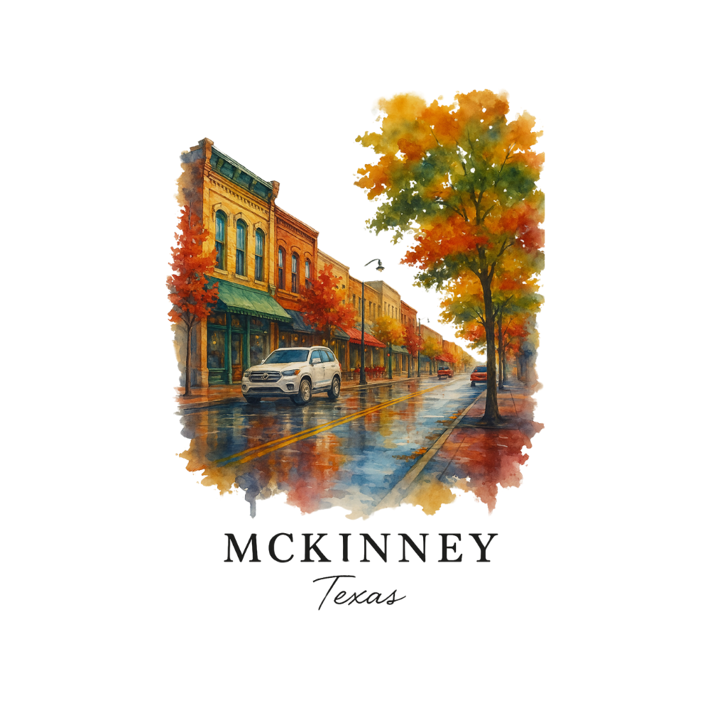 Autumn on McKinney Square Tote Bag