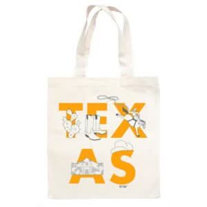 Texas Font Grocery Tote