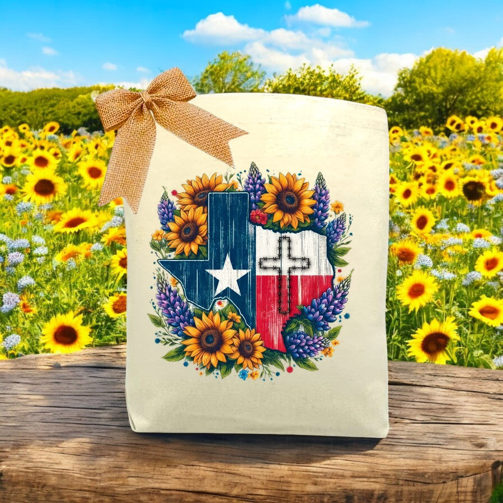Texas Faith & Flowers Tote Bag