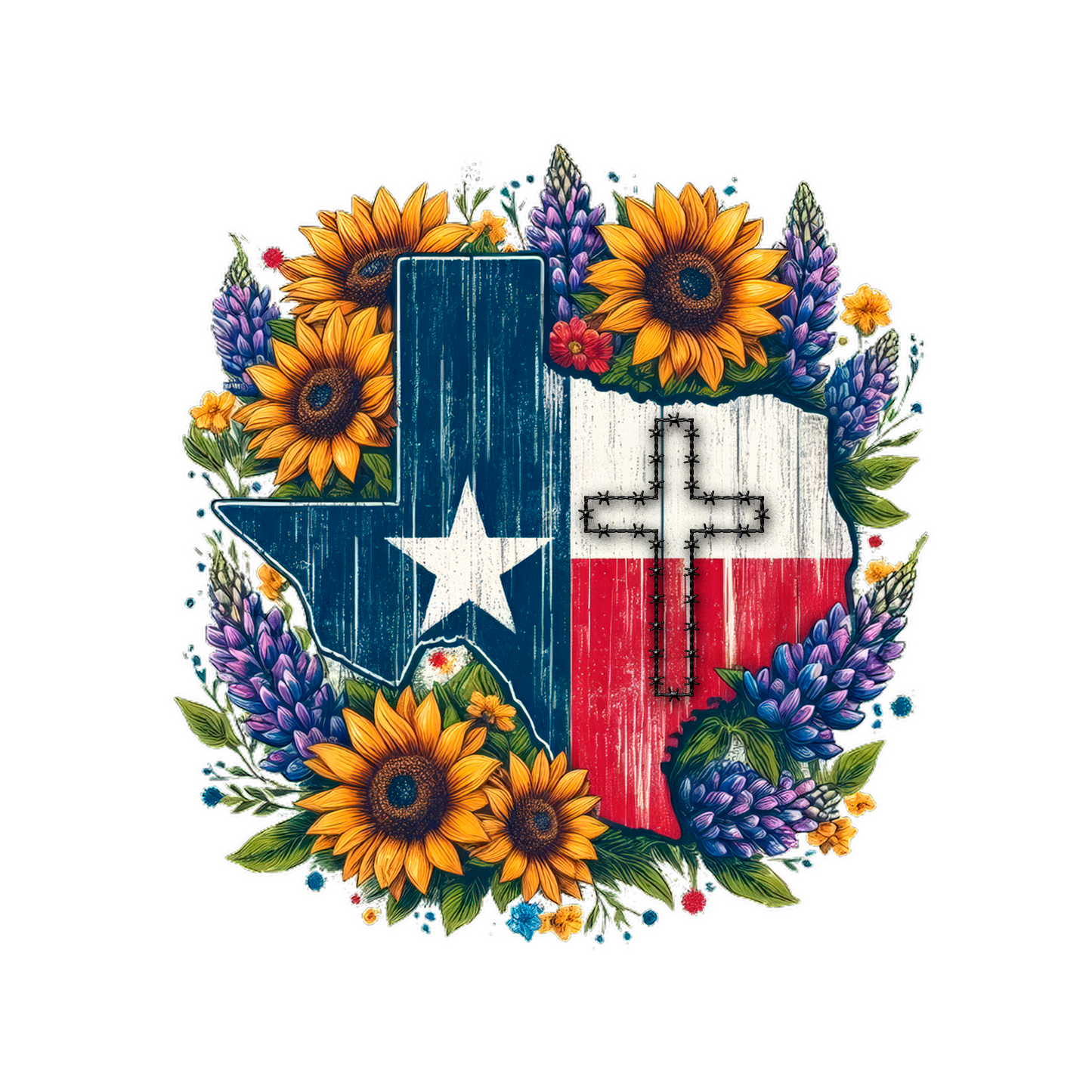 Texas Faith & Flowers Tote Bag