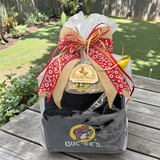 Create Your Own Buc-ee’s Black Lunch Box Cooler Gift Basket