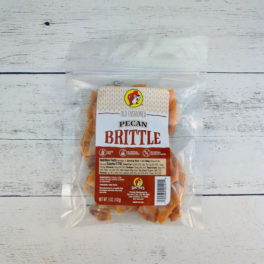 a package of bucees old fashioned pecan brittle
