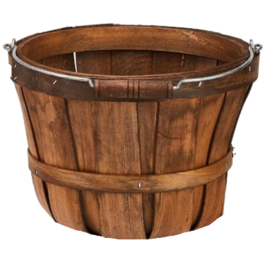 Round Wooden Bushel Basket