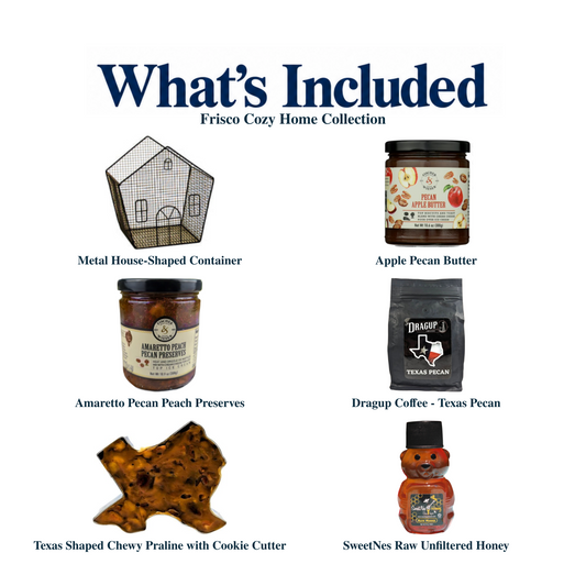 What's included in Frisco Cozy Home Collection: each included item individually labeled.