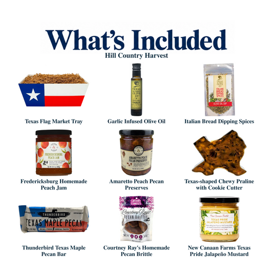 What's included in Hill Country Harvest: each included item individually labeled.