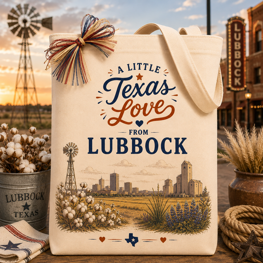Create Your Own "A Little Texas Love from Lubbock" Gift Tote