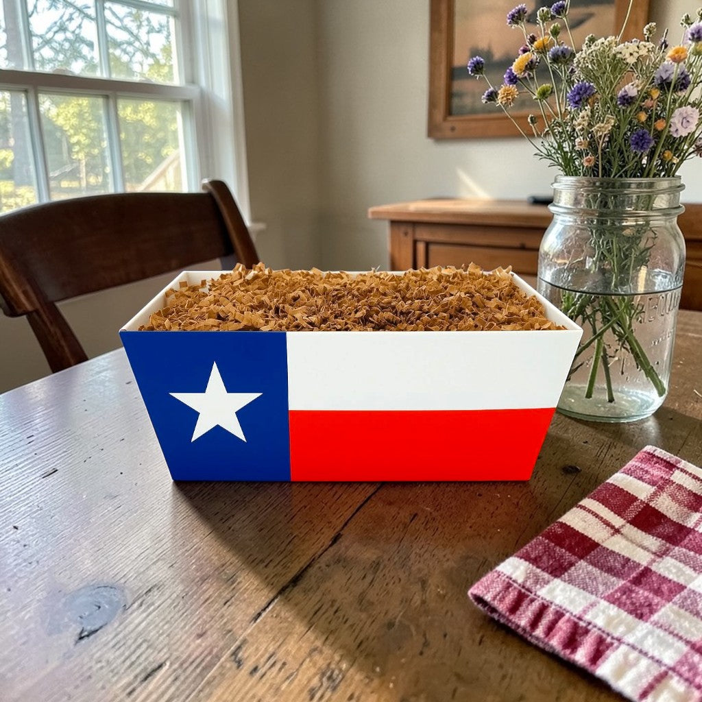 Create Your Own Texas Flag Market Tray Gift Basket