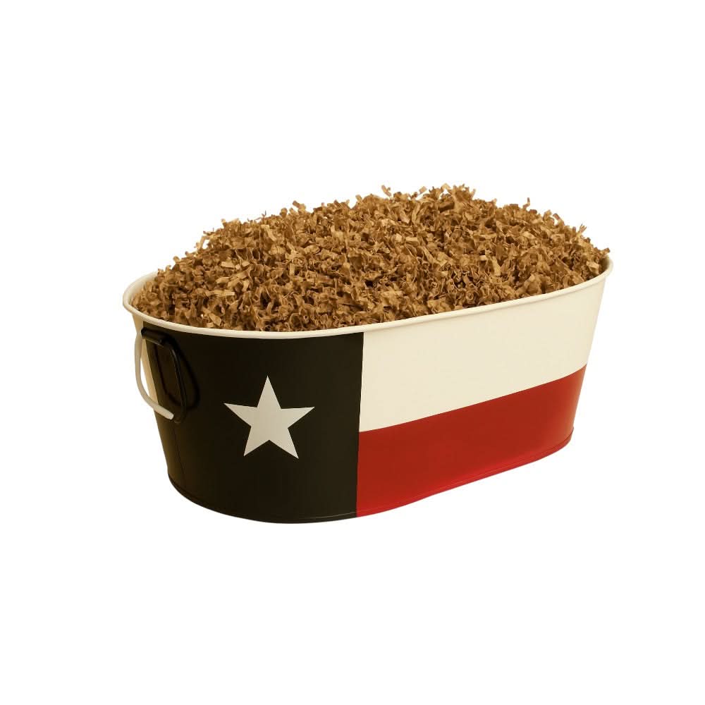 Texas Flag Tin Basket