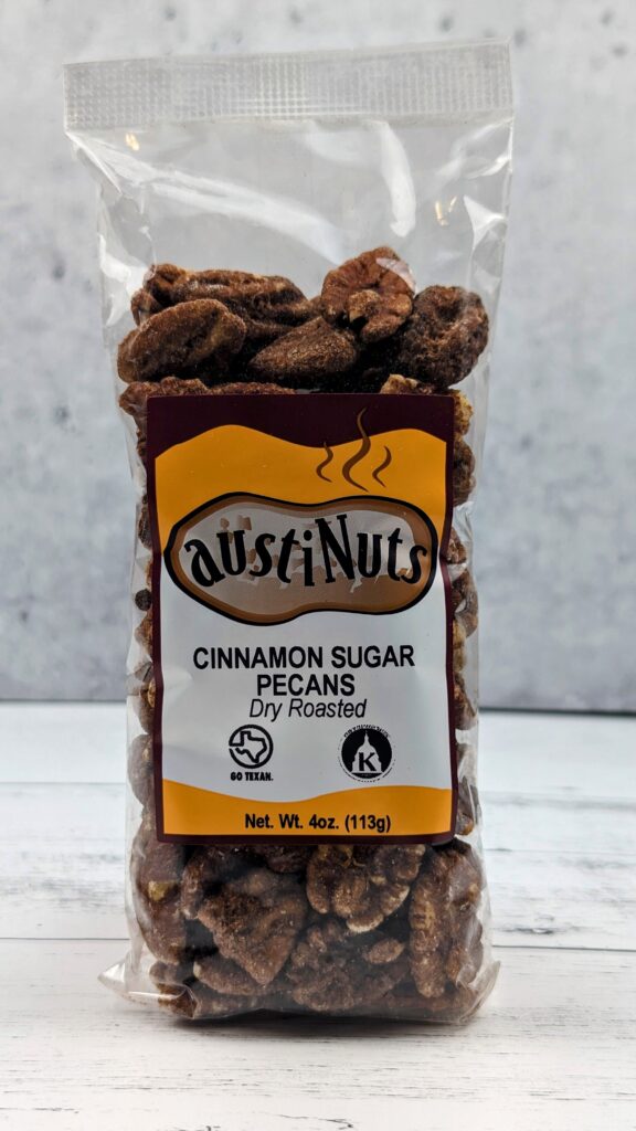 Austinuts Sugar Cinnamon Pecans – 4oz