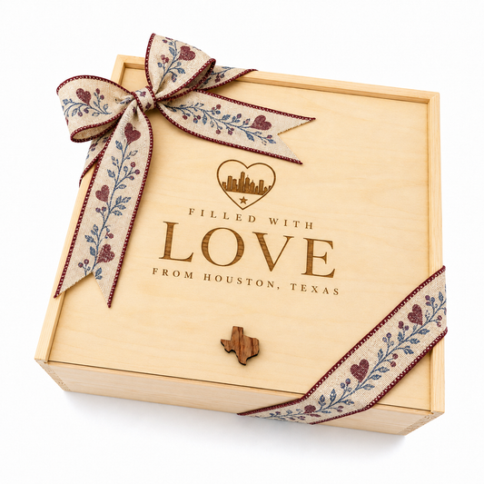 Filled With Love from Houston Wooden Box