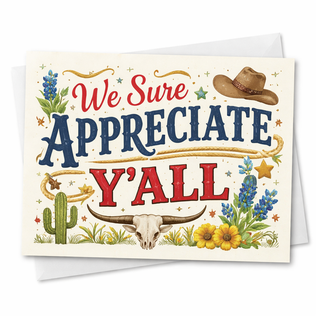 Thank Y'all Greeting Card