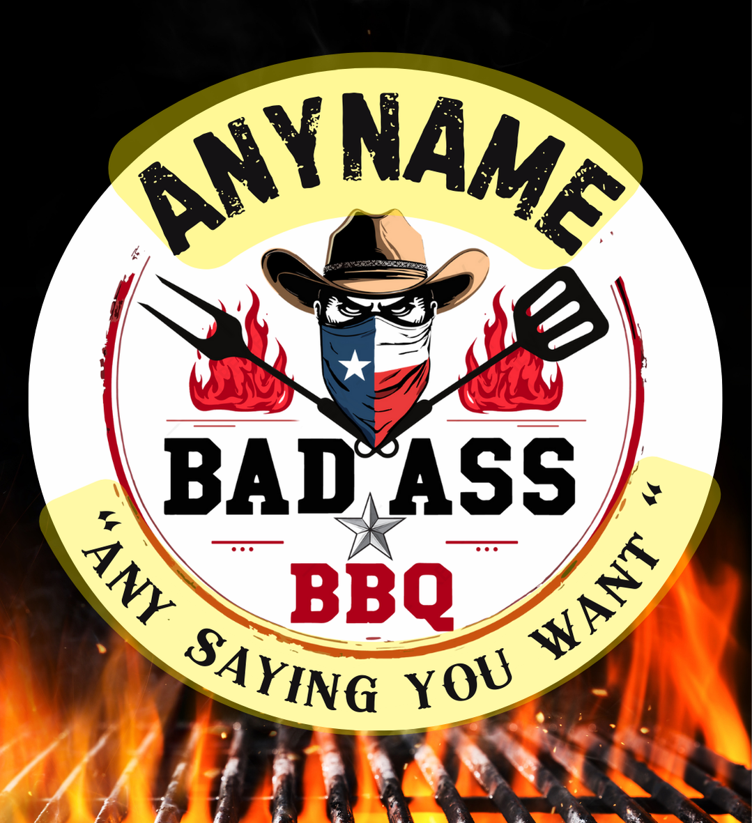 The Bad Ass BBQ Scraper – Custom-Engraved Grill Scraper with Built-in Bottle Opener