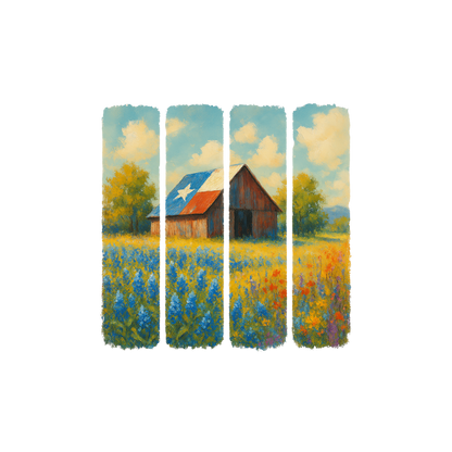 Create your own Texas Barn & Bluebonnets Gift Tote