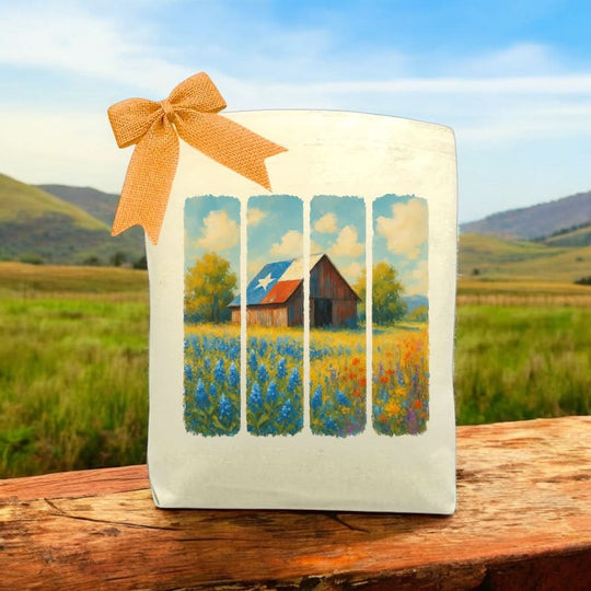 Create your own Texas Barn & Bluebonnets Gift Tote