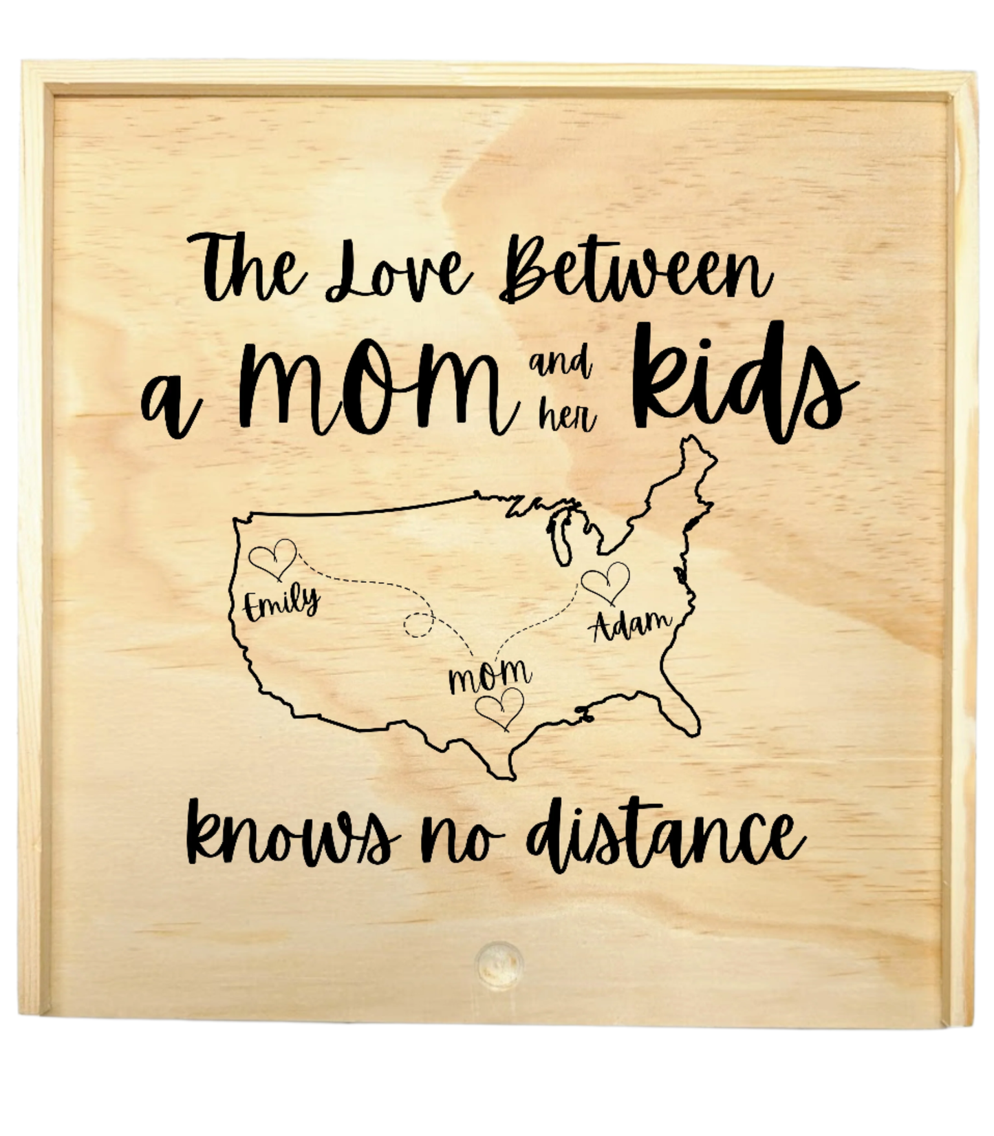 Wood Box Custom Lid Engraving