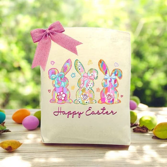 Create your Own Coquette Easter Bunny Gift Tote