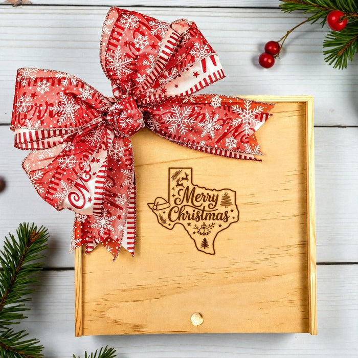 Merry Christmas Wooden Gift Box