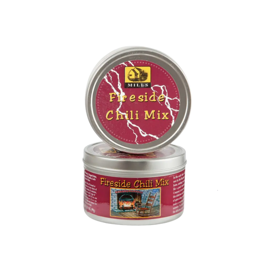 a can of Mills Gourmet Fireside Chli Mix 