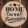 OPTIONAL Home Sweet Fredericksburg Wood Slice Coaster