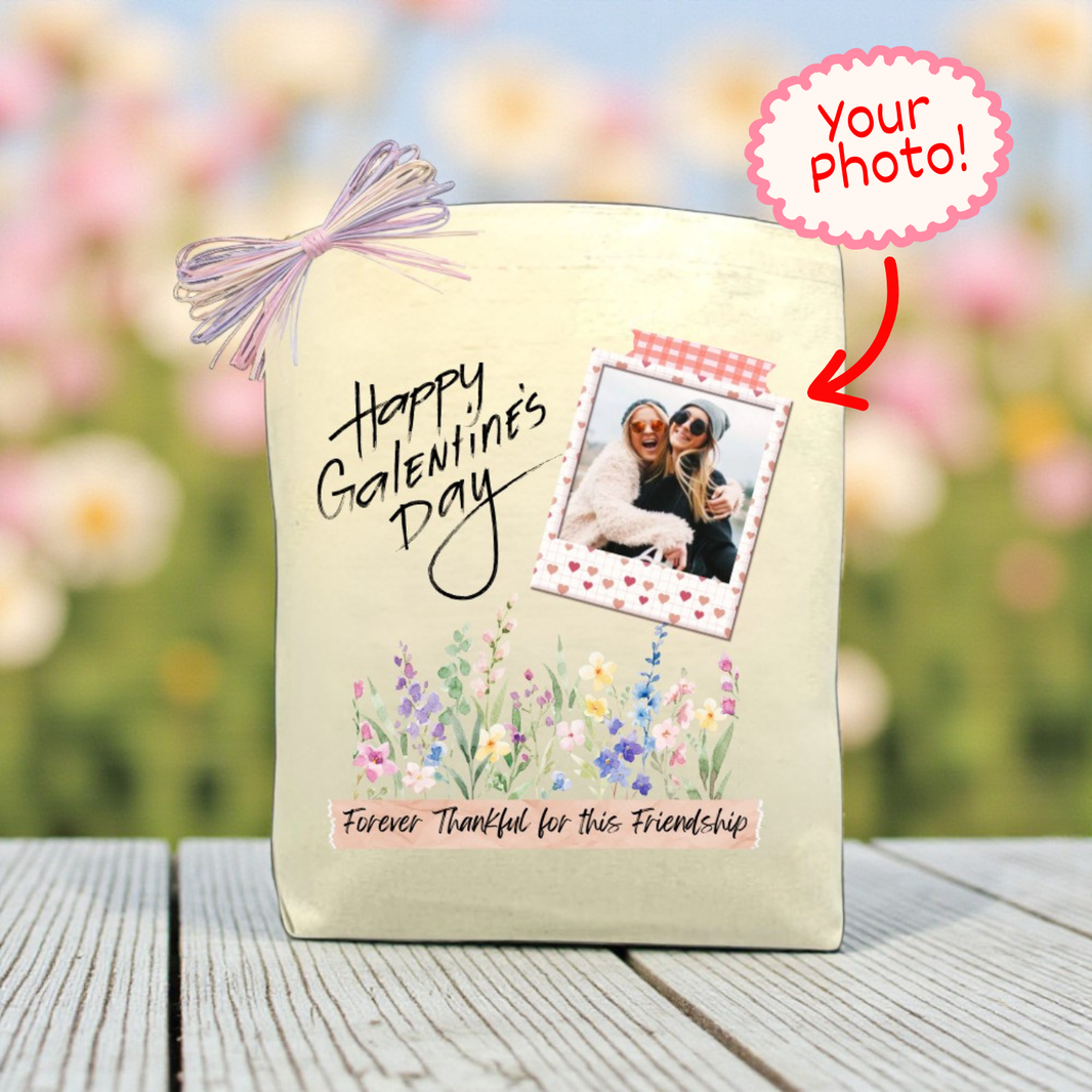 Create Your Own Happy Galentine’s Day Custom Photo Gift Tote - FREE US MAINLAND SHIPPING!
