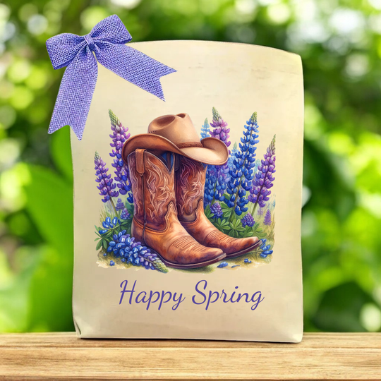 Create your Own Bluebonnets & Boots Spring Gift Tote
