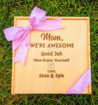 Wood Box Custom Lid Engraving