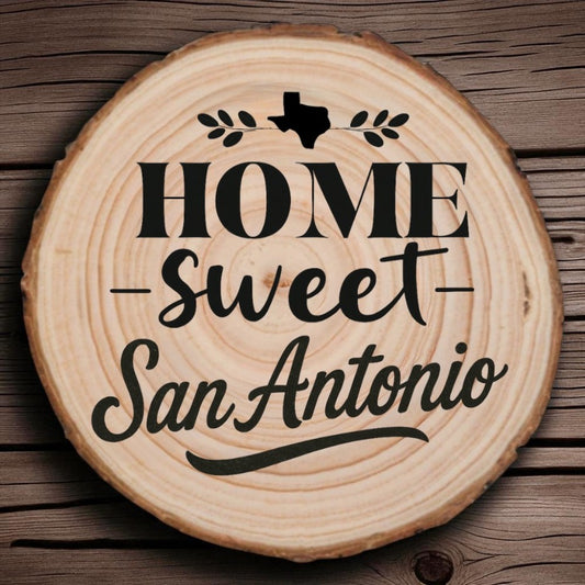 Sweet San Antonio Wood Slice