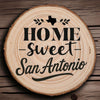 OPTIONAL Home Sweet San Antonio Wood Slice Coaster
