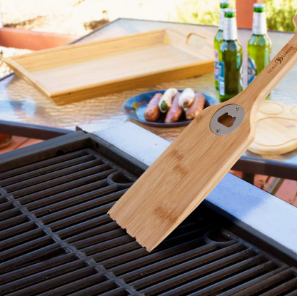 The Bad Ass BBQ Scraper – Custom-Engraved Grill Scraper with Built-in Bottle Opener