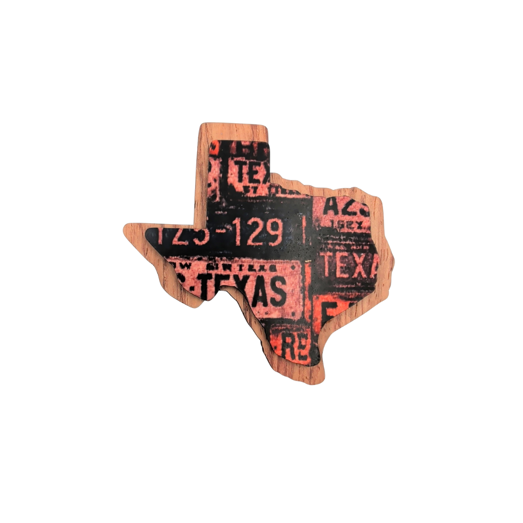 Texas Road Trip Plate Magnet