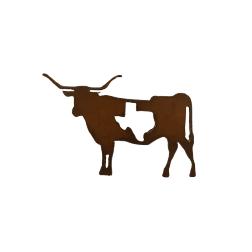 a texas steer cutout magnet