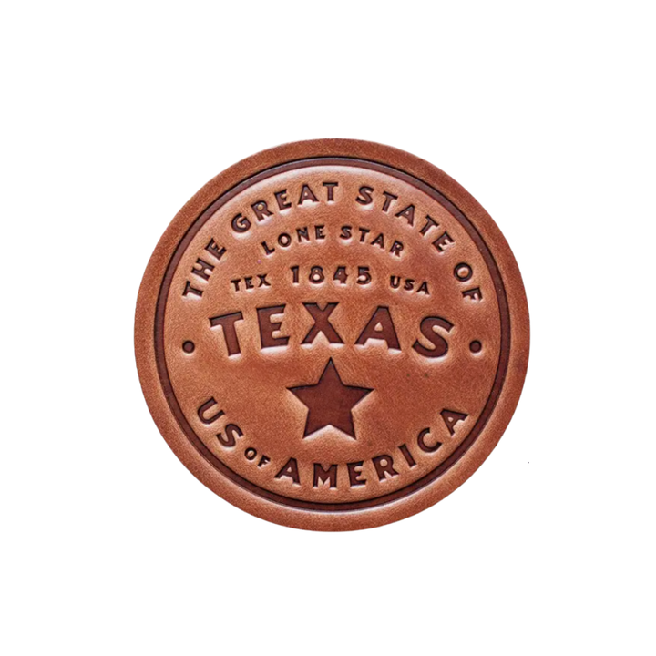 Texas Leather Coaster