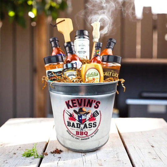 Personalized Texas BBQ Bucket