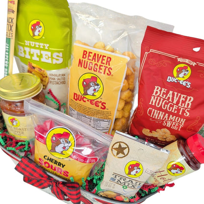 Close-up of the eight Buc-ee’s favorites included in Merry Texmas Treats