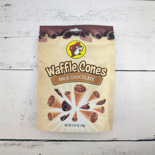 bucees milk chocolate waffle cones