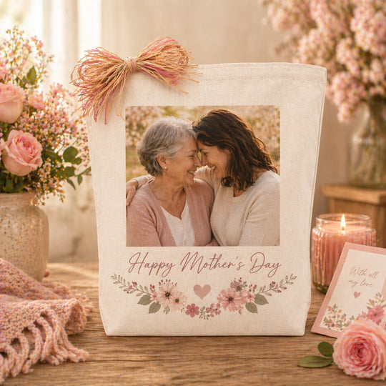 Create Your Own "Happy Mother's Day" Custom Photo Gift Tote