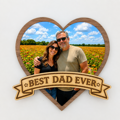 ** FREE WITH GIFT ** Custom Heart-Shaped Photo Magnet