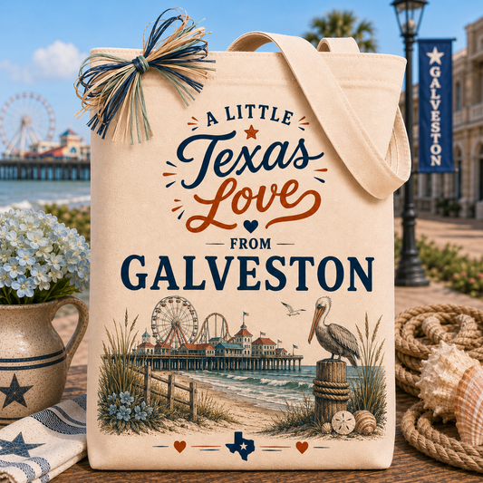 Create Your Own "A Little Texas Love from Galveston" Gift Tote
