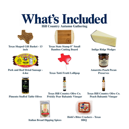 What's included in Hill Country Autumn Gathering: each included item individually labeled.