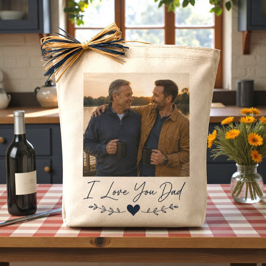 Create Your Own "I Love You Dad" Custom Photo Tote