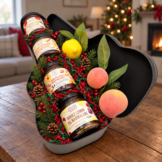 Jingle & Jam Texas Gift Case — red-and-green Christmas shred