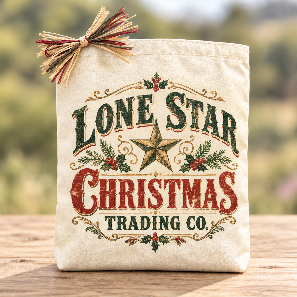 Create Your Own Lone Star Christmas Trading Co. Gift Tote