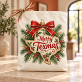 Merry Texmas Lone Star Ornament Tote Bag