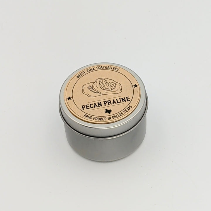 Soy Wax Candle - Texas 4 oz Tin - Pecan Praline