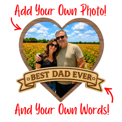 ** FREE WITH GIFT ** Custom Heart-Shaped Photo Magnet