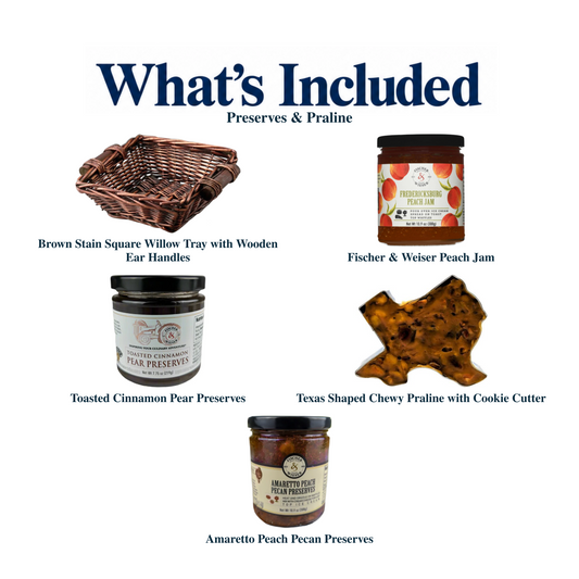 What's included in Preserves & Praline: each included item individually labeled.