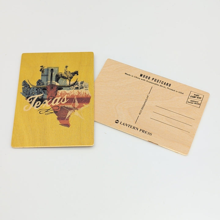 WOOD POSTCARD Texas, State Photomontage, State Series